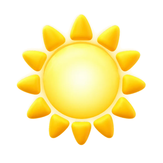 The sun over the hill